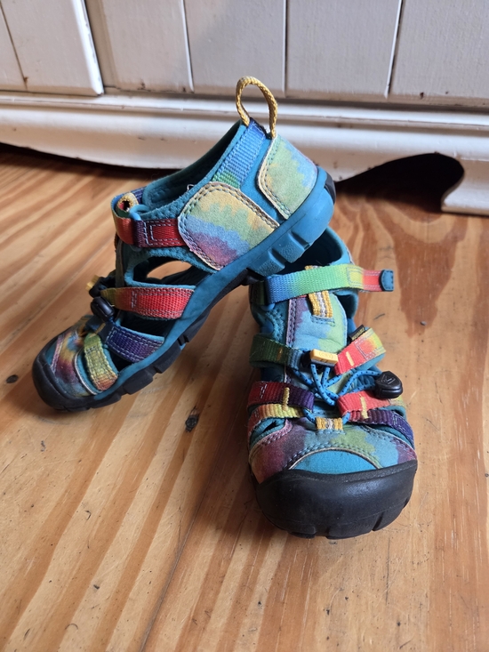 Keen Other - Keen Kids Teal Sandals with Rainbow Straps